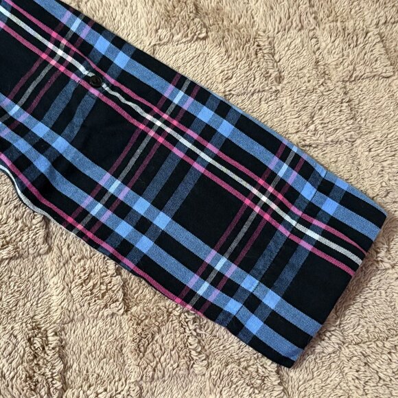 NWOT Betsey Johnson Intimates Ruffle Plaid Button-Down Flannel Sleep Shirt S - Picture 12 of 14